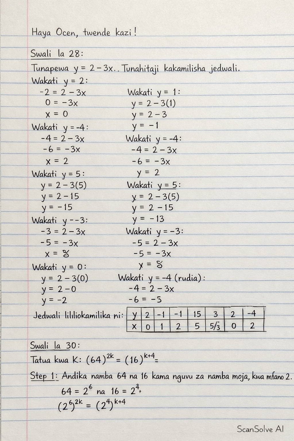 Handwritten step-by-step solution preview