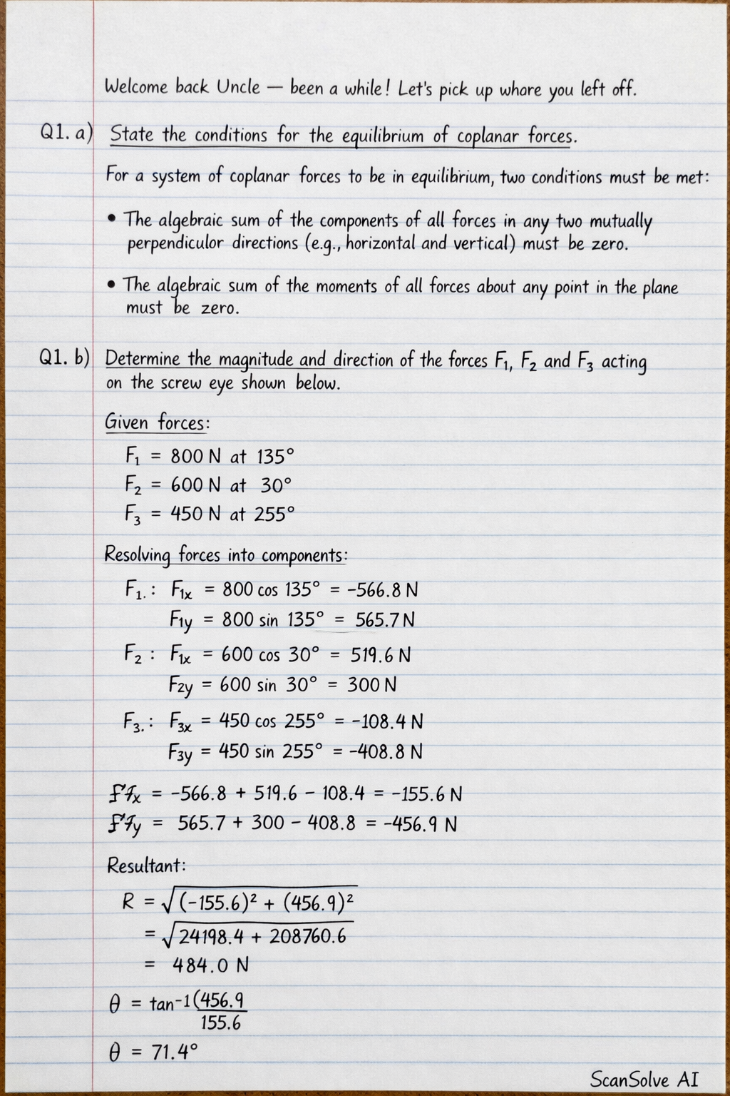 Handwritten step-by-step solution preview