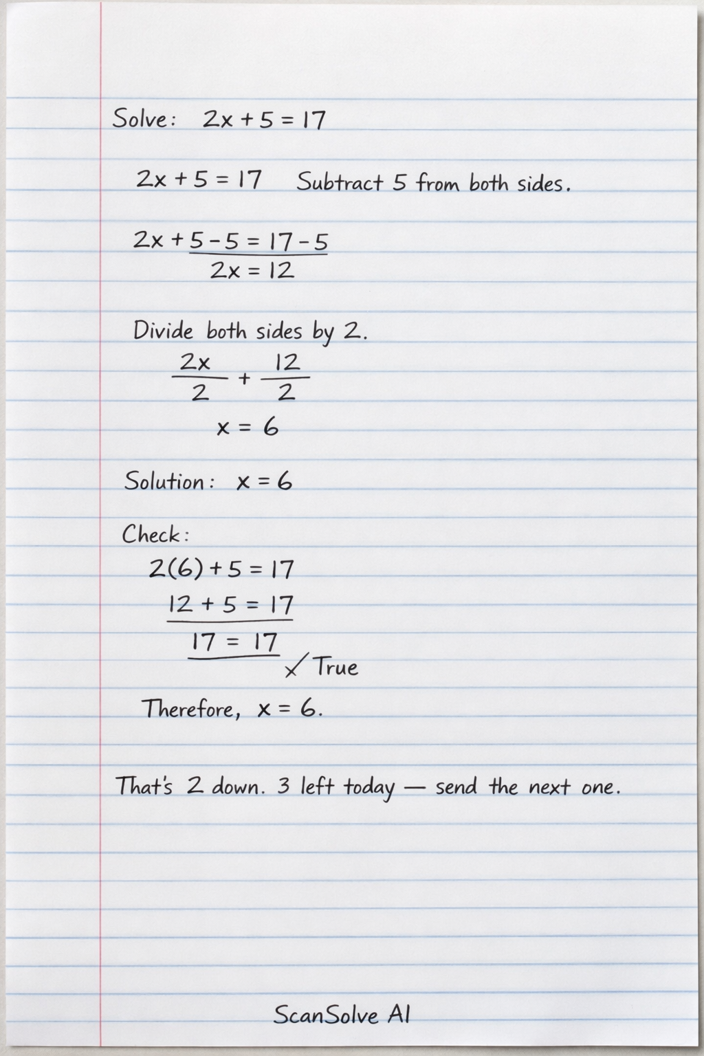 Handwritten step-by-step solution preview