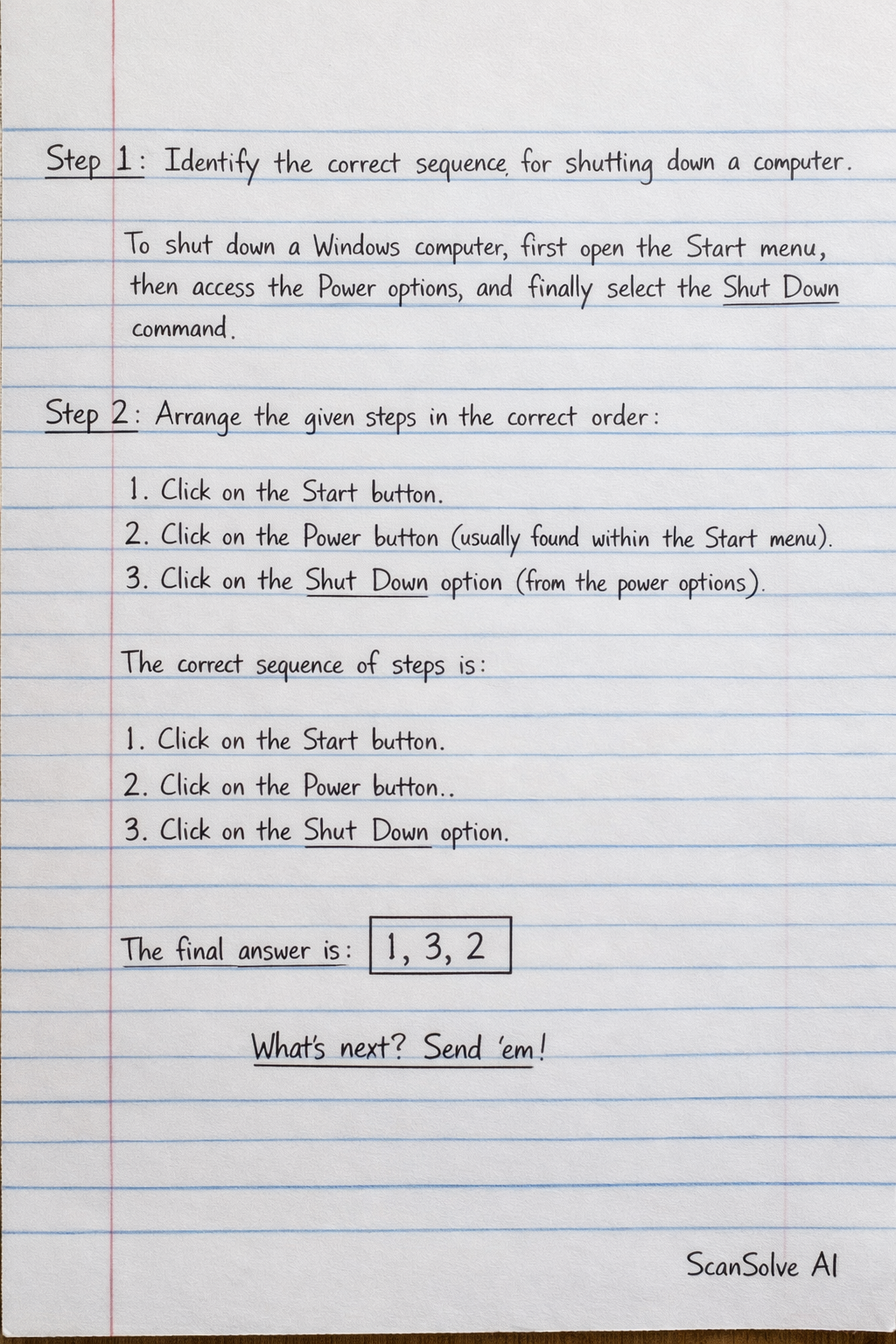 Handwritten step-by-step solution preview