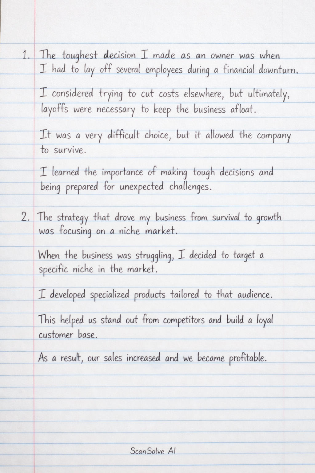 Handwritten step-by-step solution preview