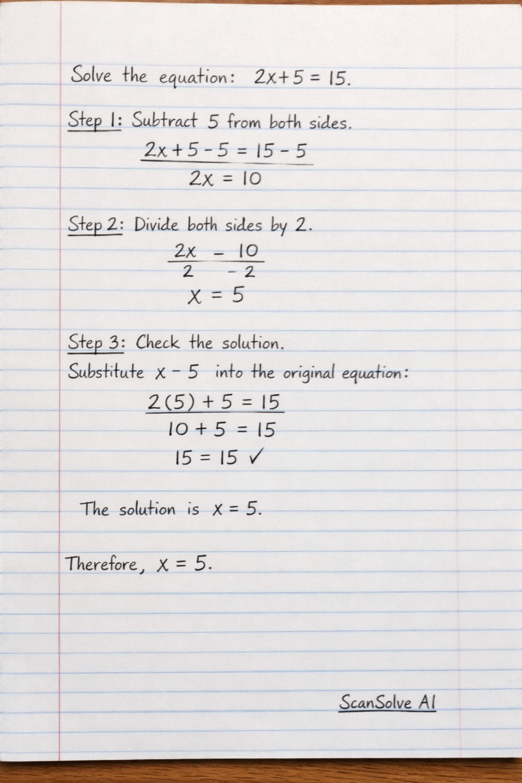Handwritten step-by-step solution preview