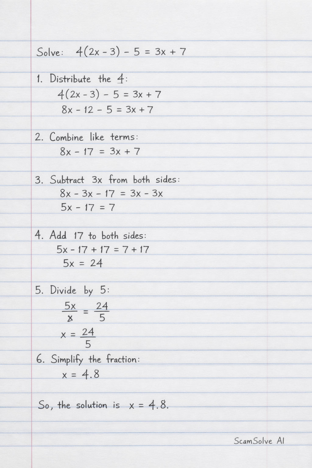 Handwritten step-by-step solution preview