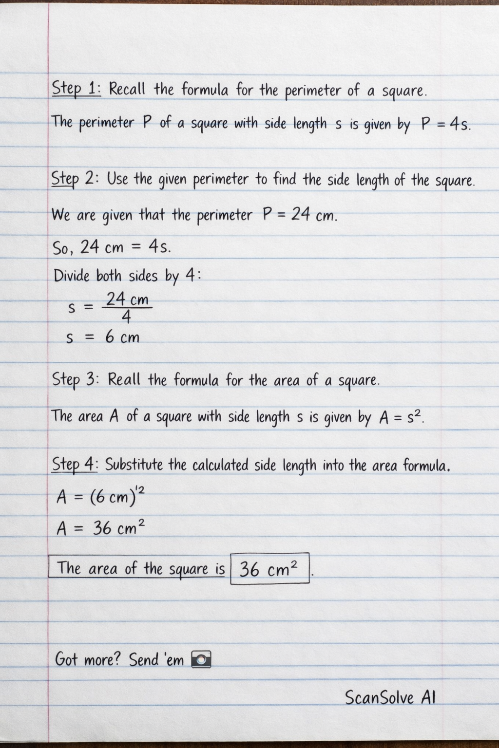 Handwritten step-by-step solution preview