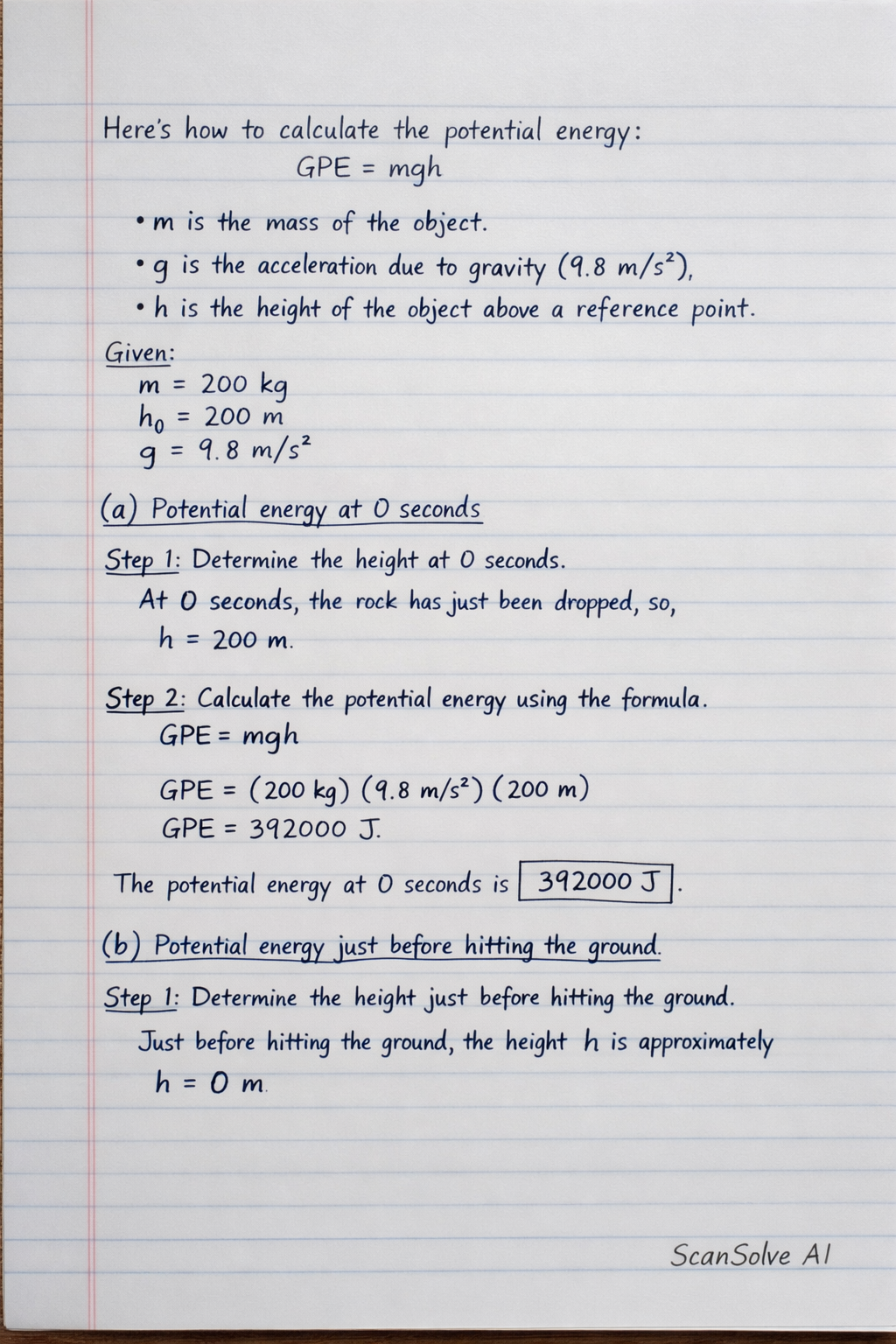 Handwritten step-by-step solution preview