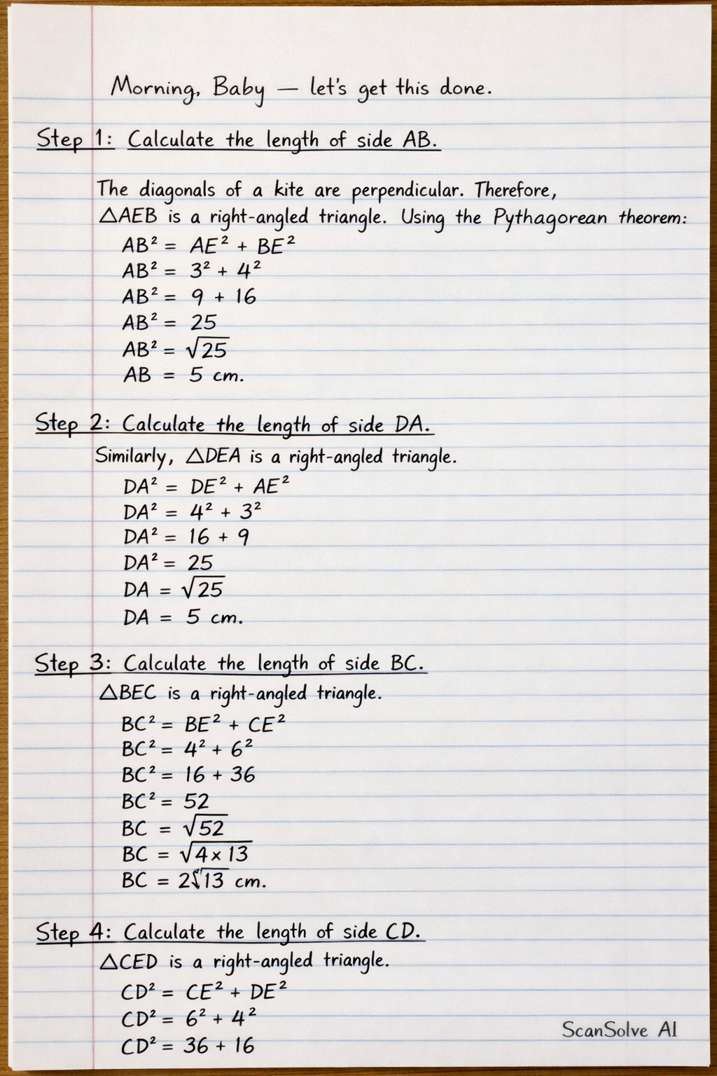 Handwritten step-by-step solution preview