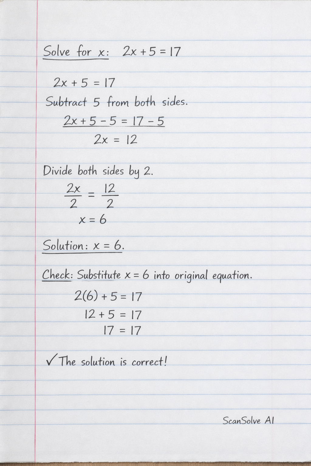 Handwritten step-by-step solution preview