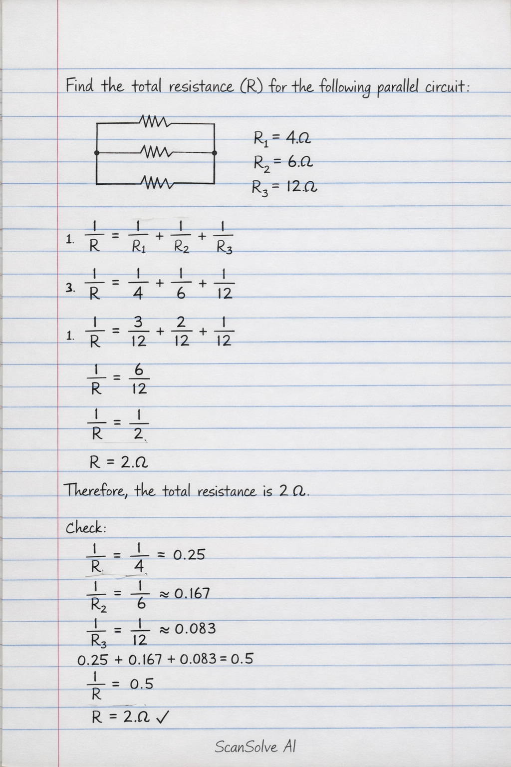 Handwritten step-by-step solution preview