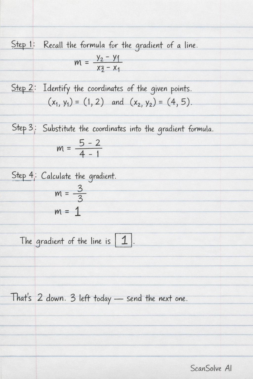 Handwritten step-by-step solution preview