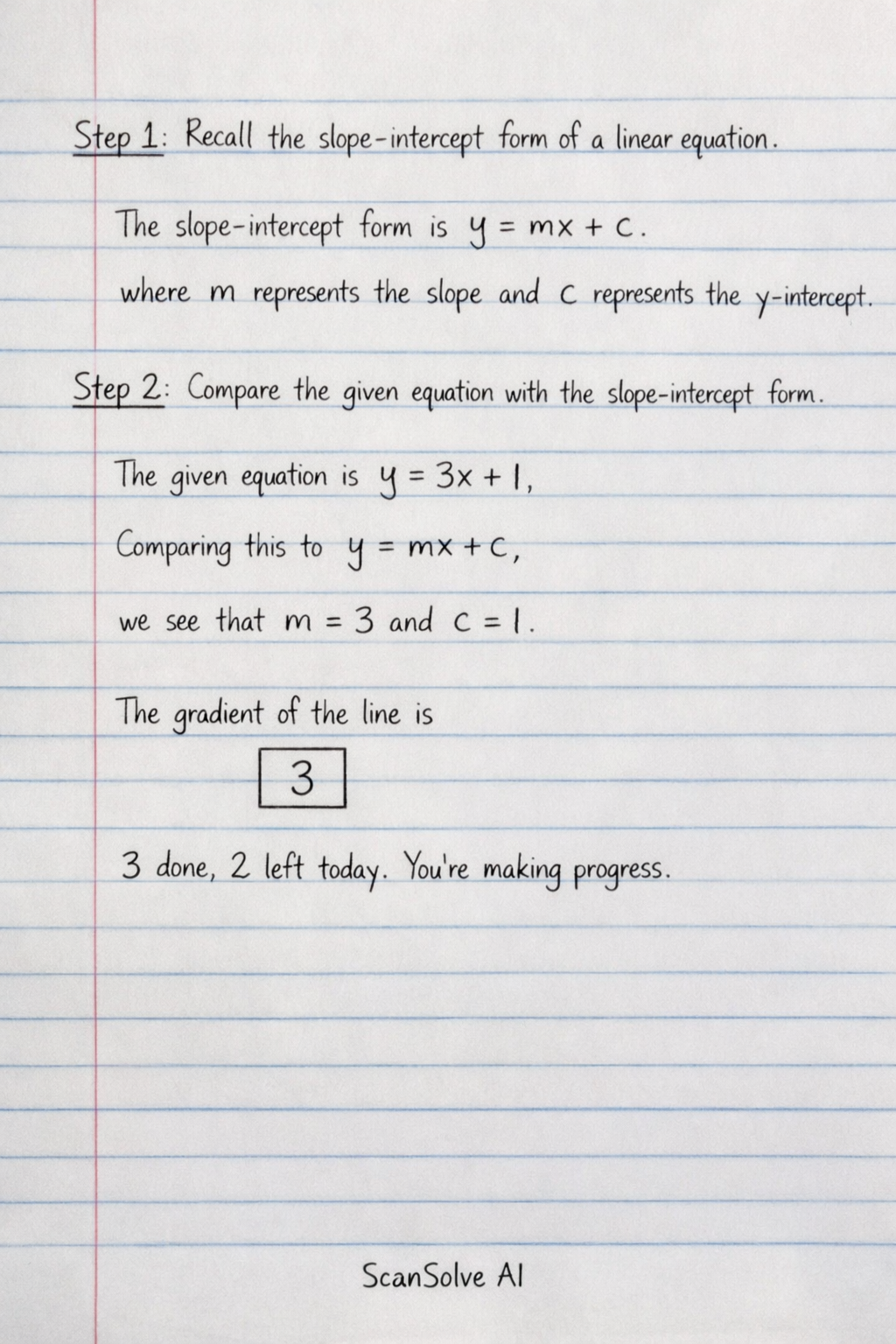 Handwritten step-by-step solution preview