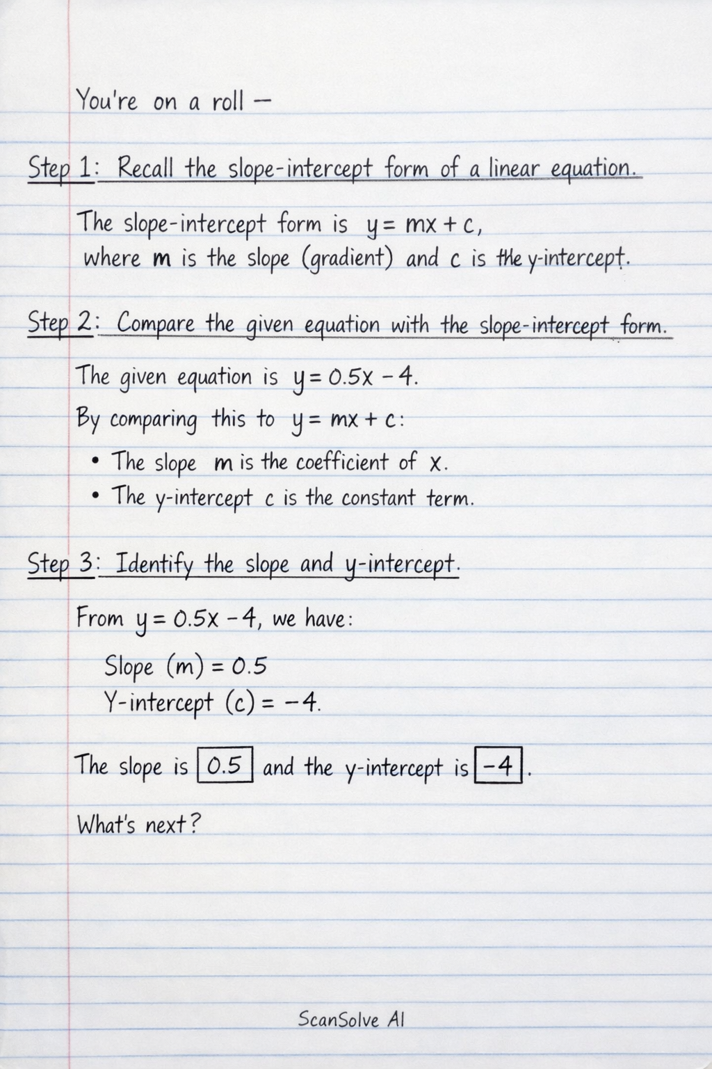Handwritten step-by-step solution preview