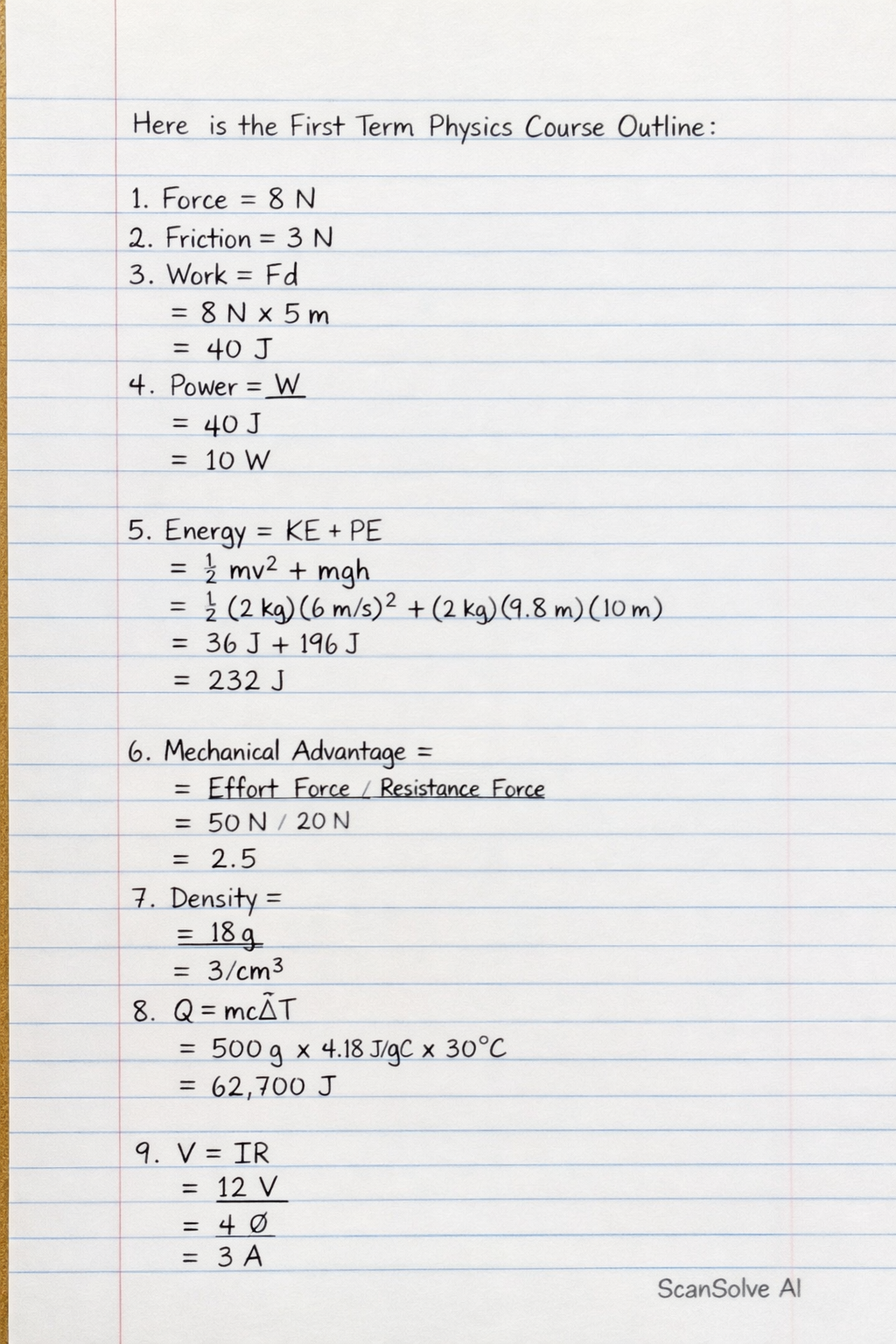 Handwritten step-by-step solution preview
