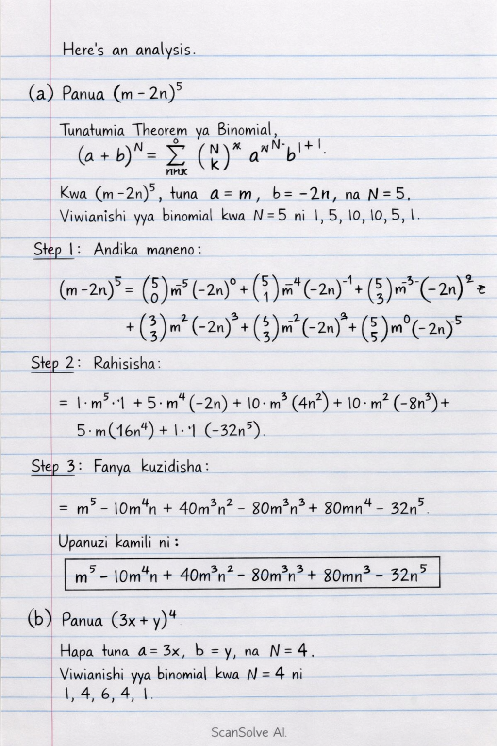 Handwritten step-by-step solution preview