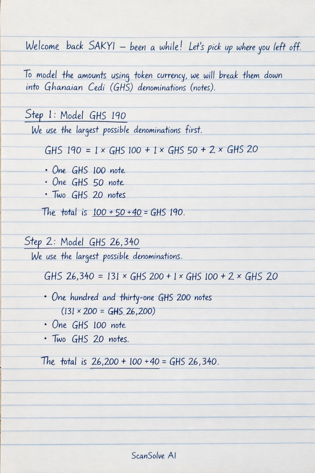 Handwritten step-by-step solution preview