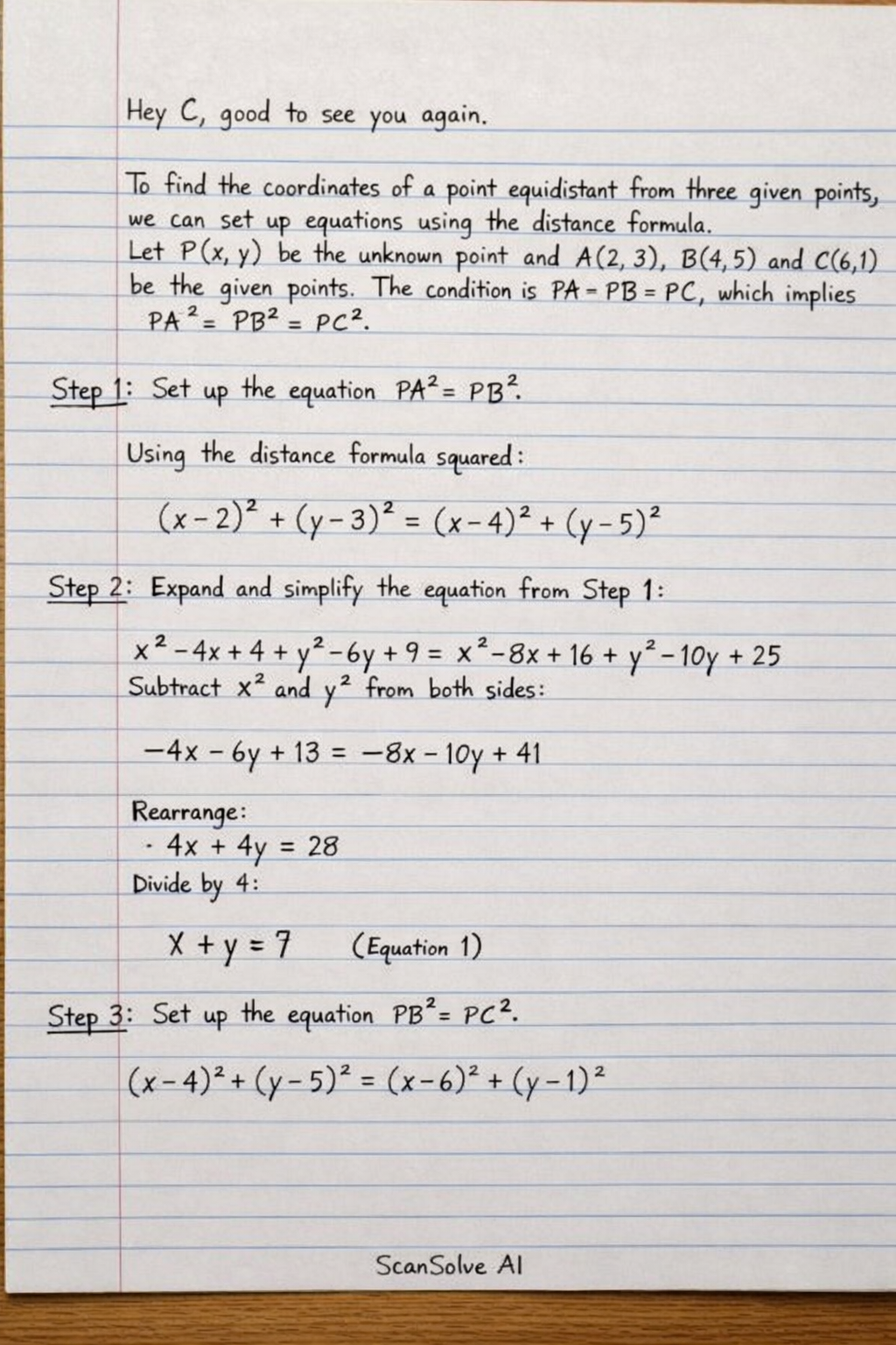 Handwritten step-by-step solution preview