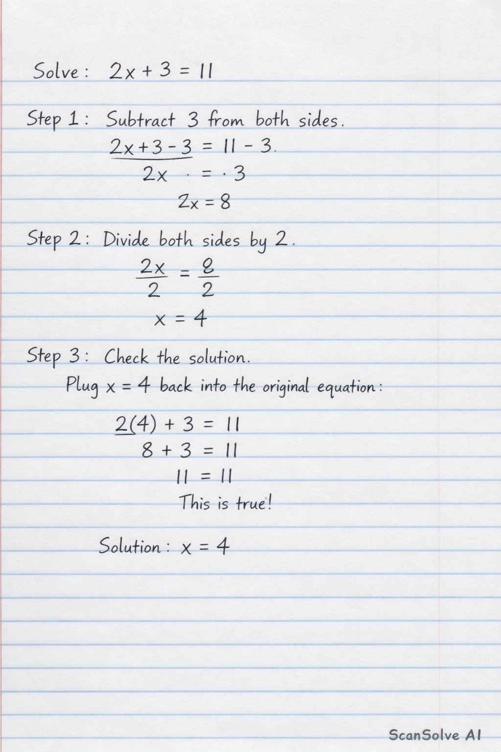 Handwritten step-by-step solution preview