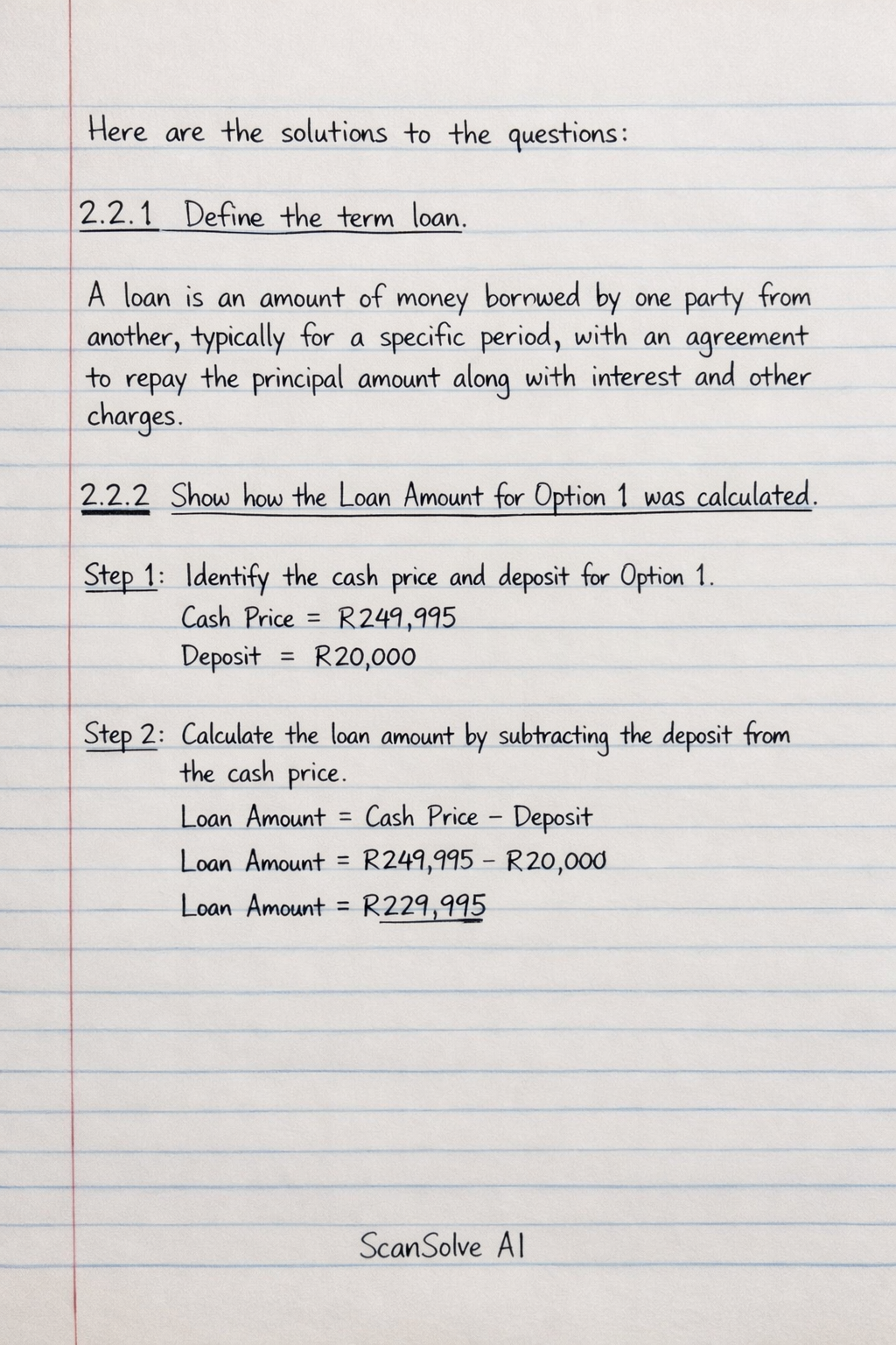 Handwritten step-by-step solution preview