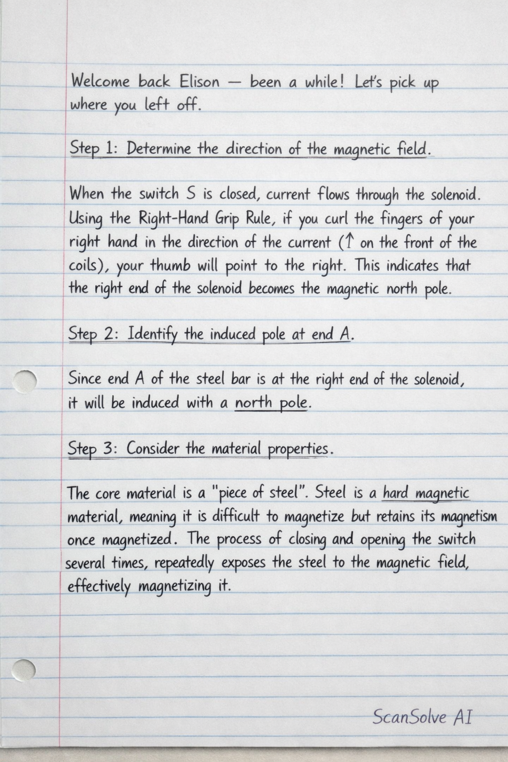 Handwritten step-by-step solution preview