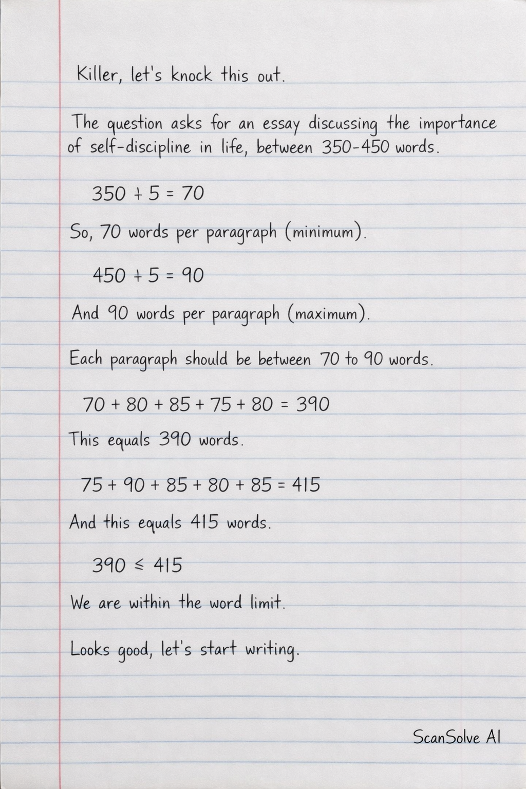 Handwritten step-by-step solution preview