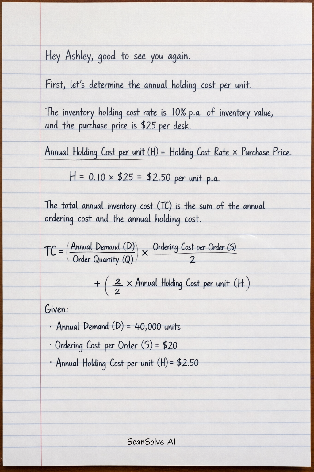 Handwritten step-by-step solution preview