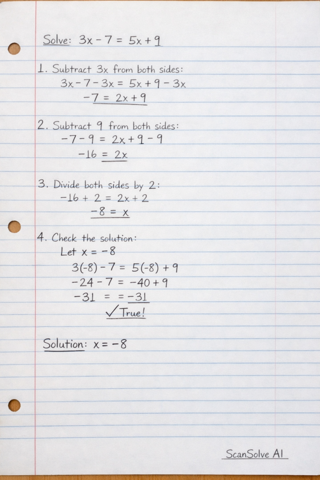 Handwritten step-by-step solution preview
