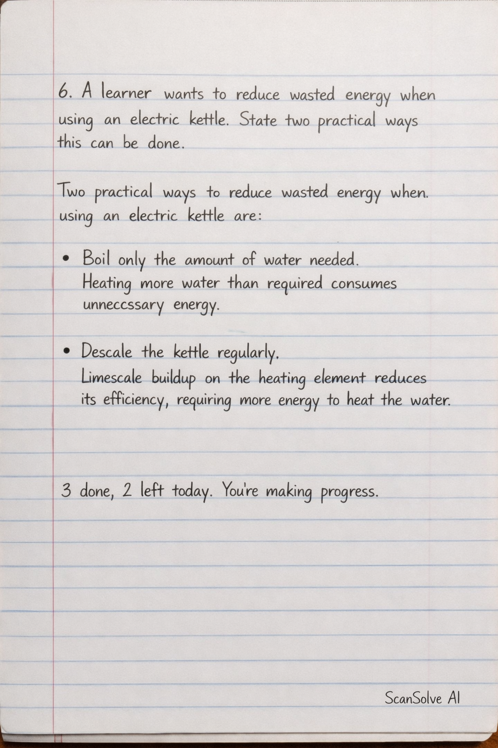 Handwritten step-by-step solution preview