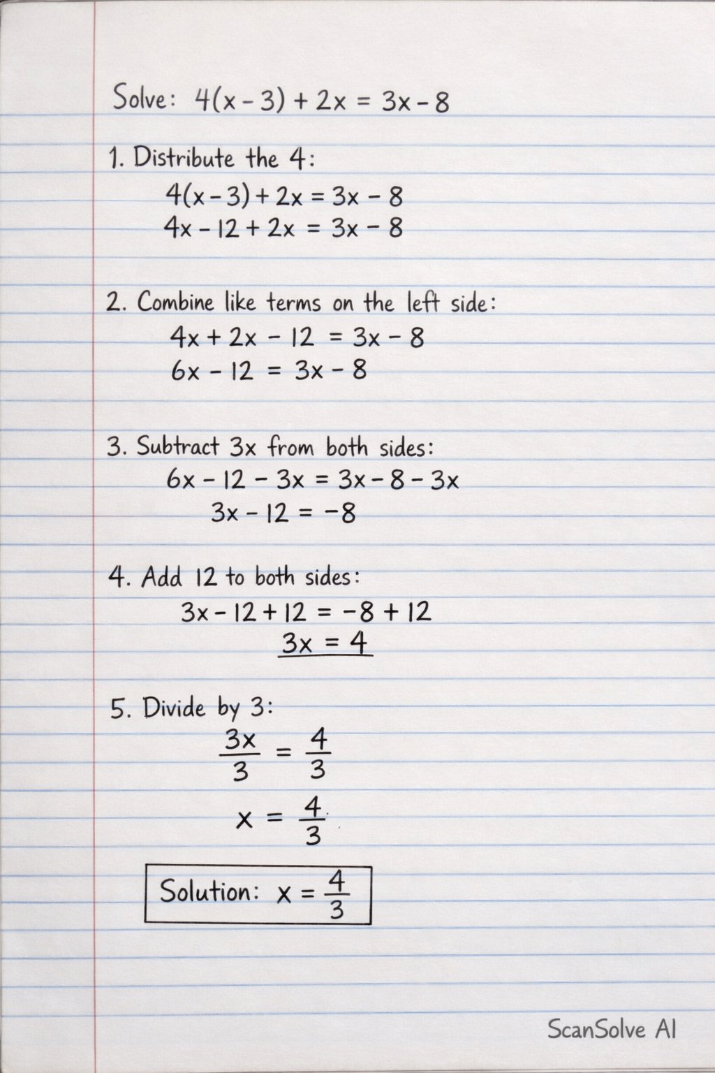 Handwritten step-by-step solution preview