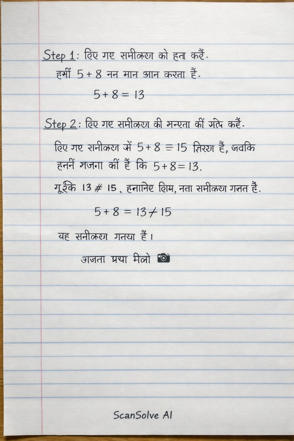 Handwritten step-by-step solution preview