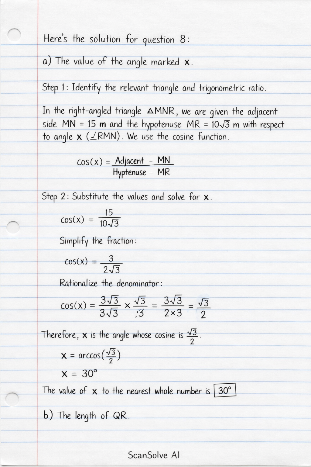 Handwritten step-by-step solution preview
