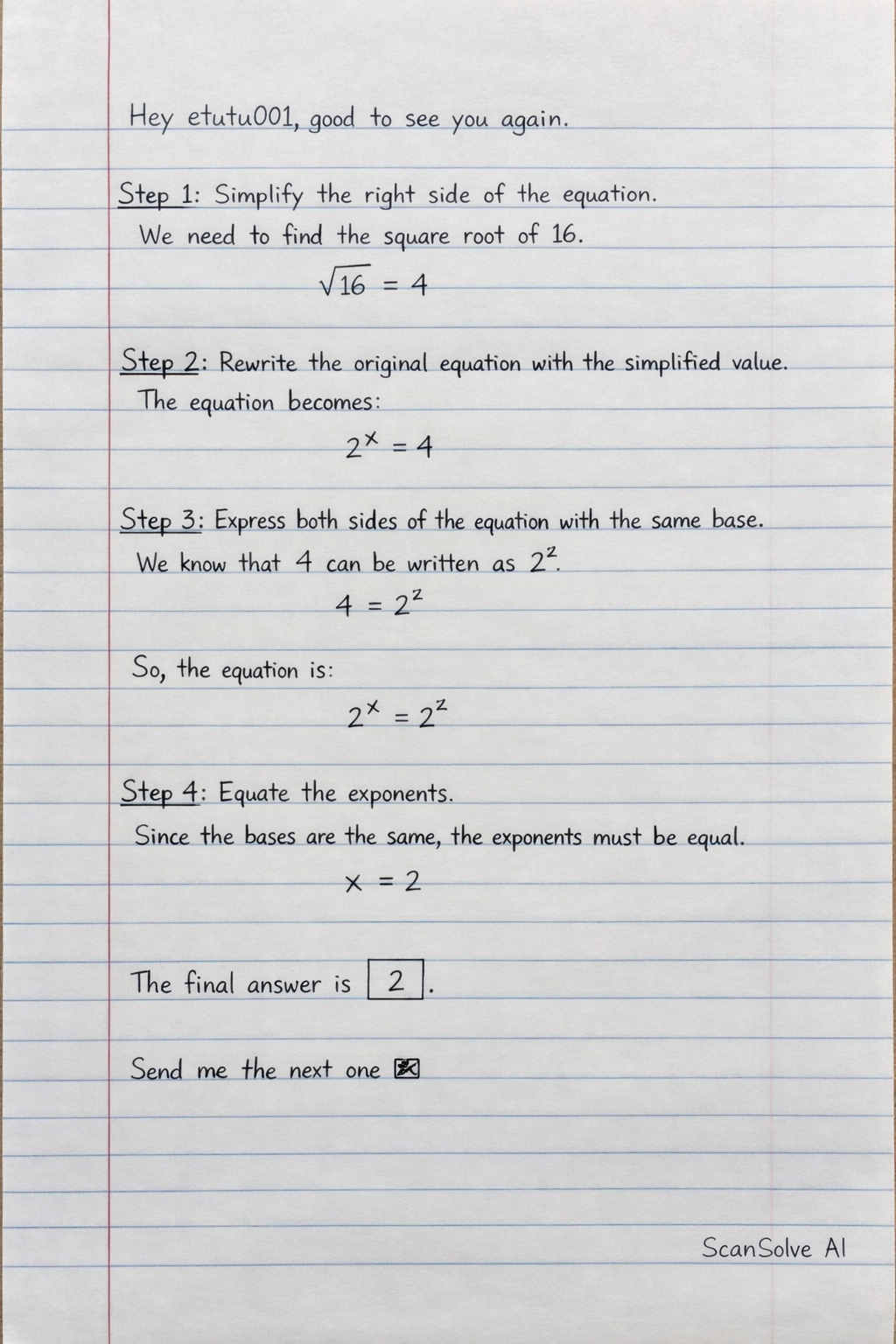 Handwritten step-by-step solution preview