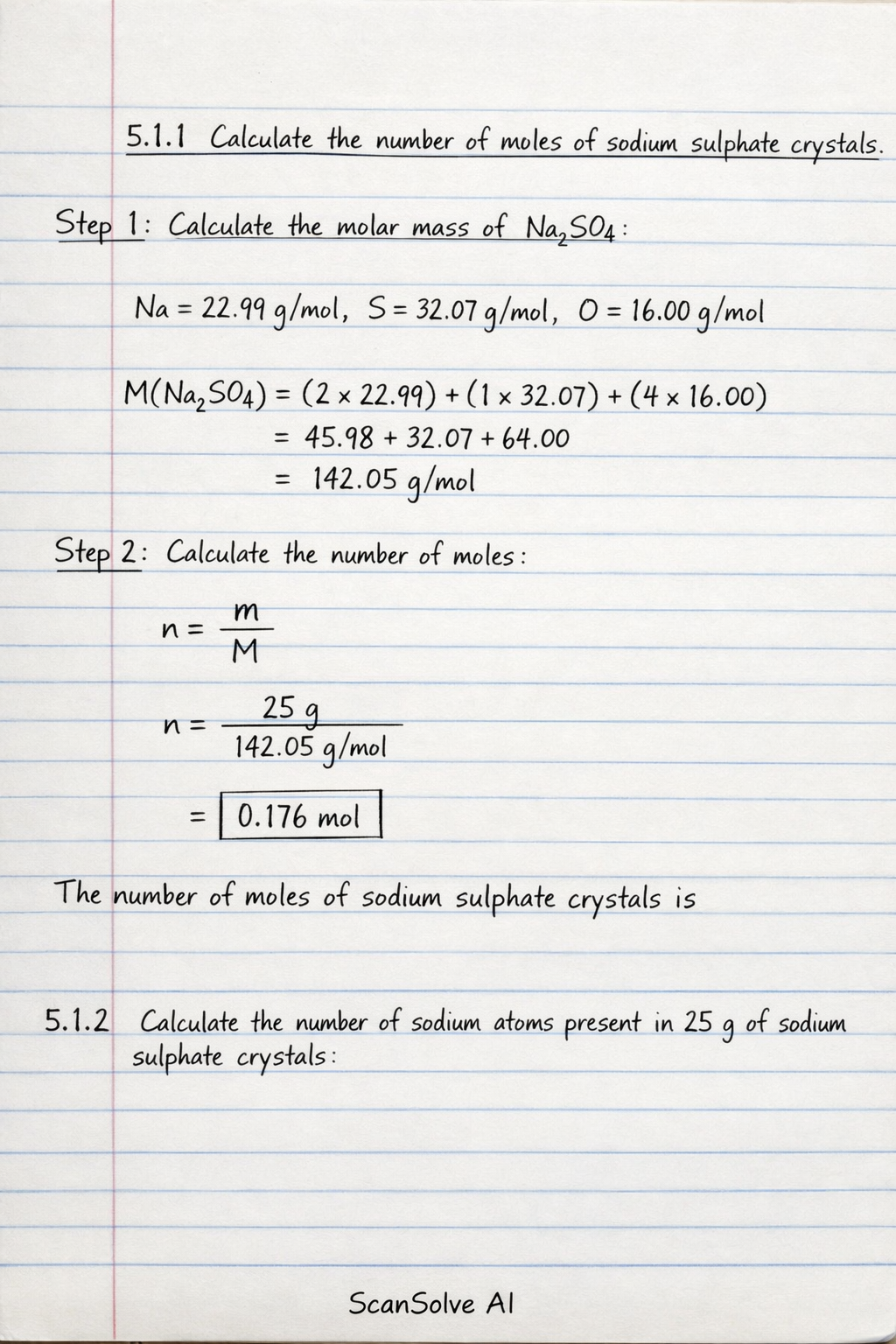 Handwritten step-by-step solution preview