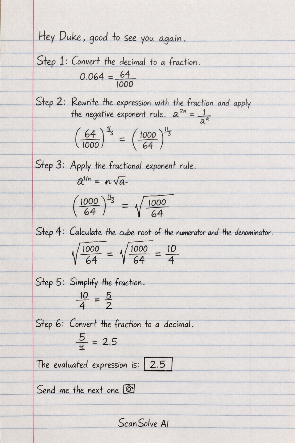 Handwritten step-by-step solution preview