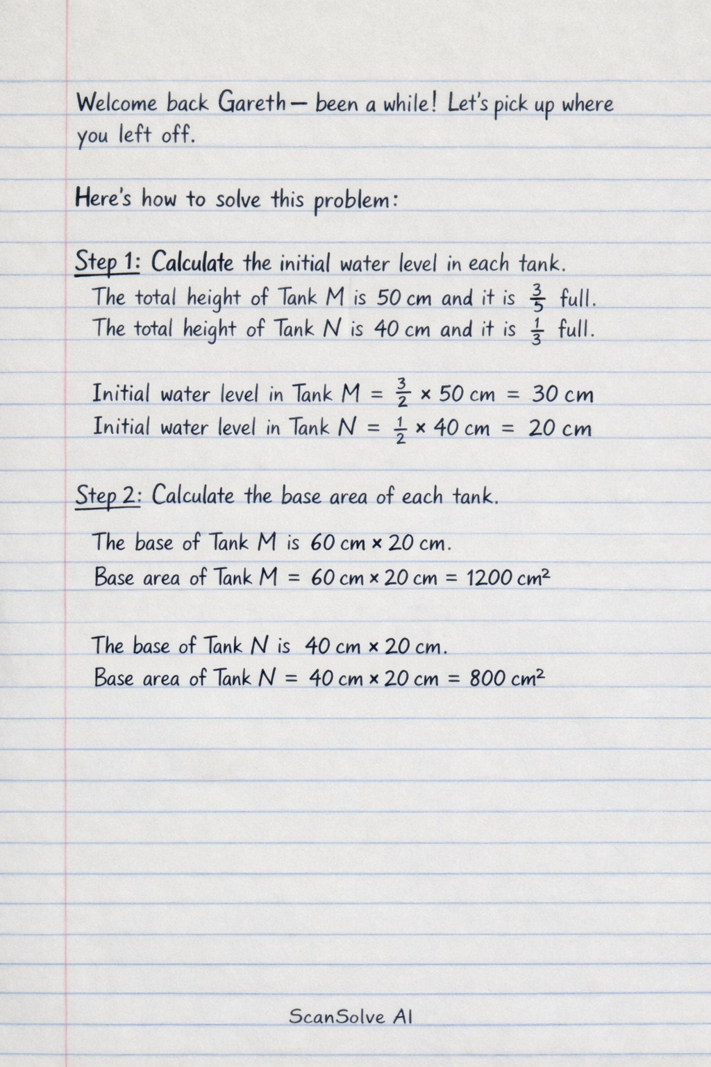 Handwritten step-by-step solution preview