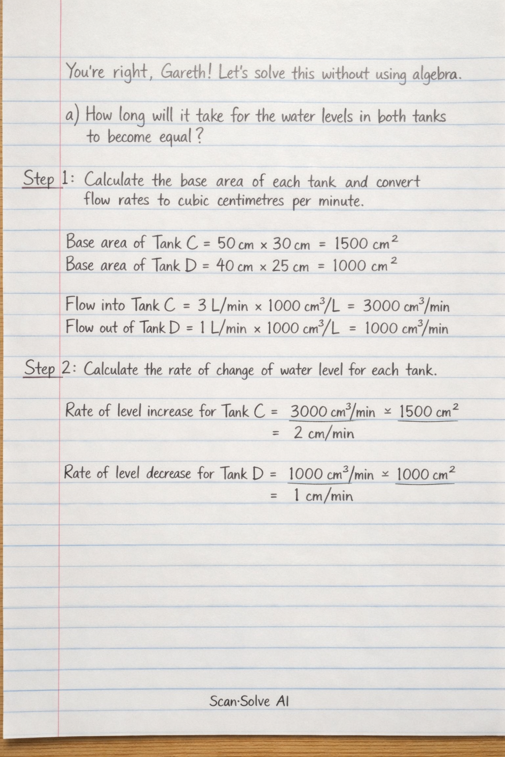 Handwritten step-by-step solution preview