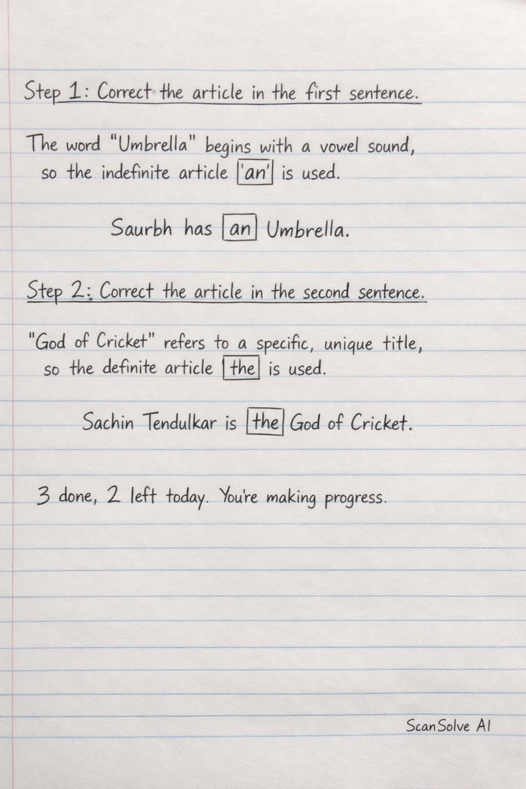 Handwritten step-by-step solution preview