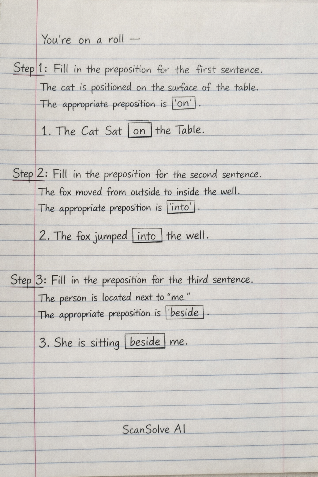 Handwritten step-by-step solution preview
