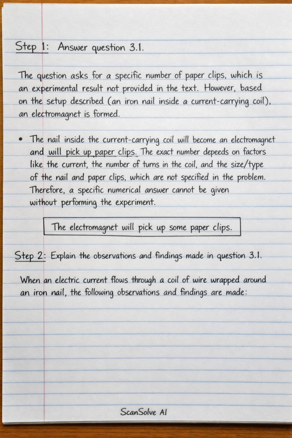 Handwritten step-by-step solution preview