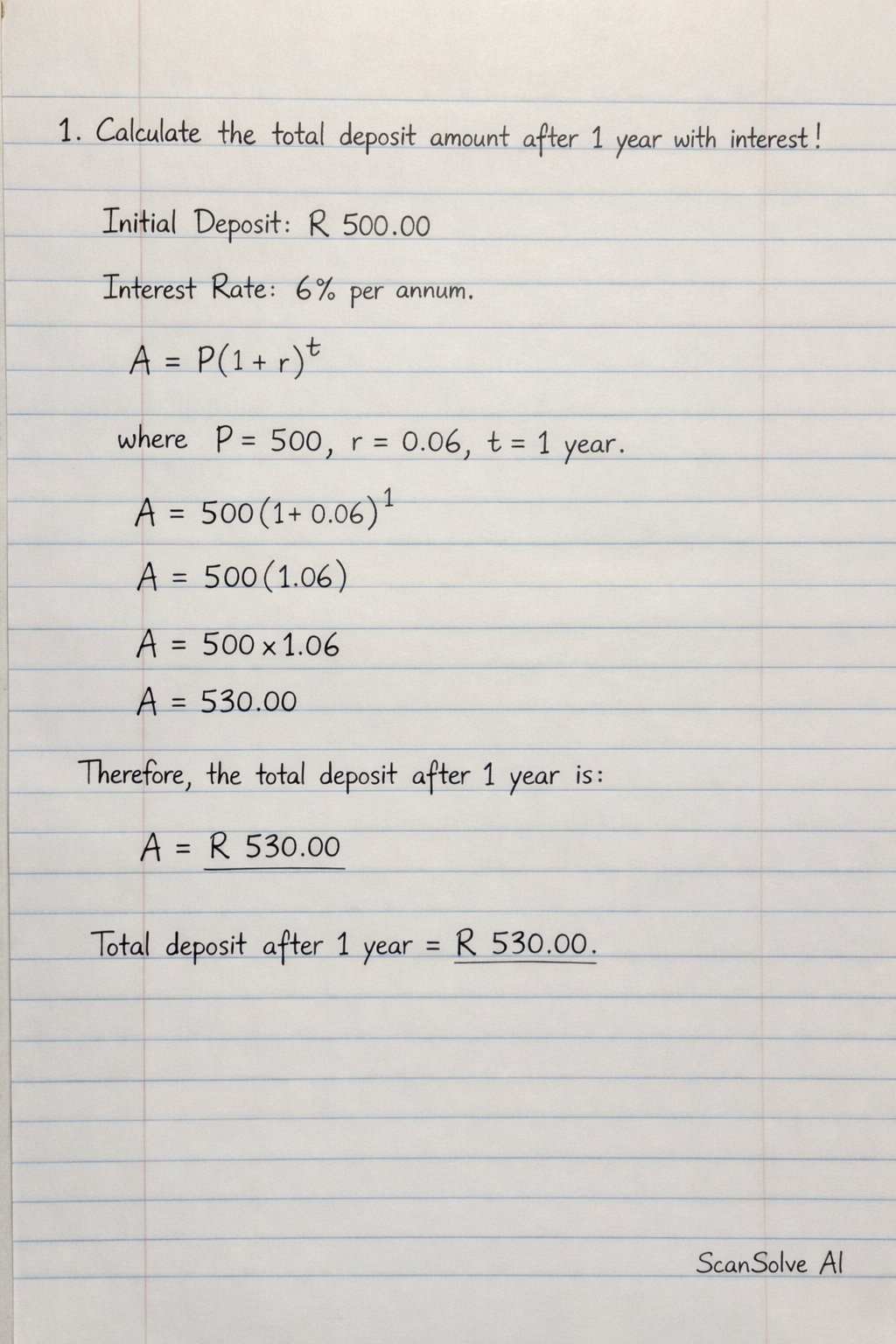 Handwritten step-by-step solution preview