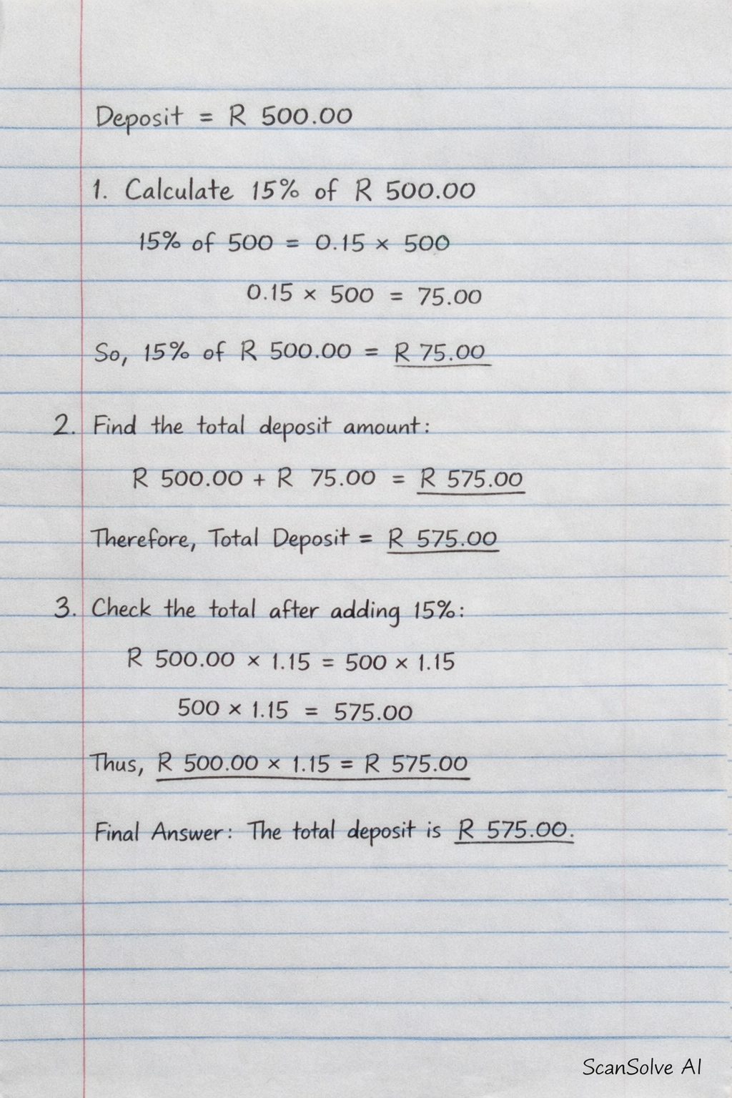 Handwritten step-by-step solution preview