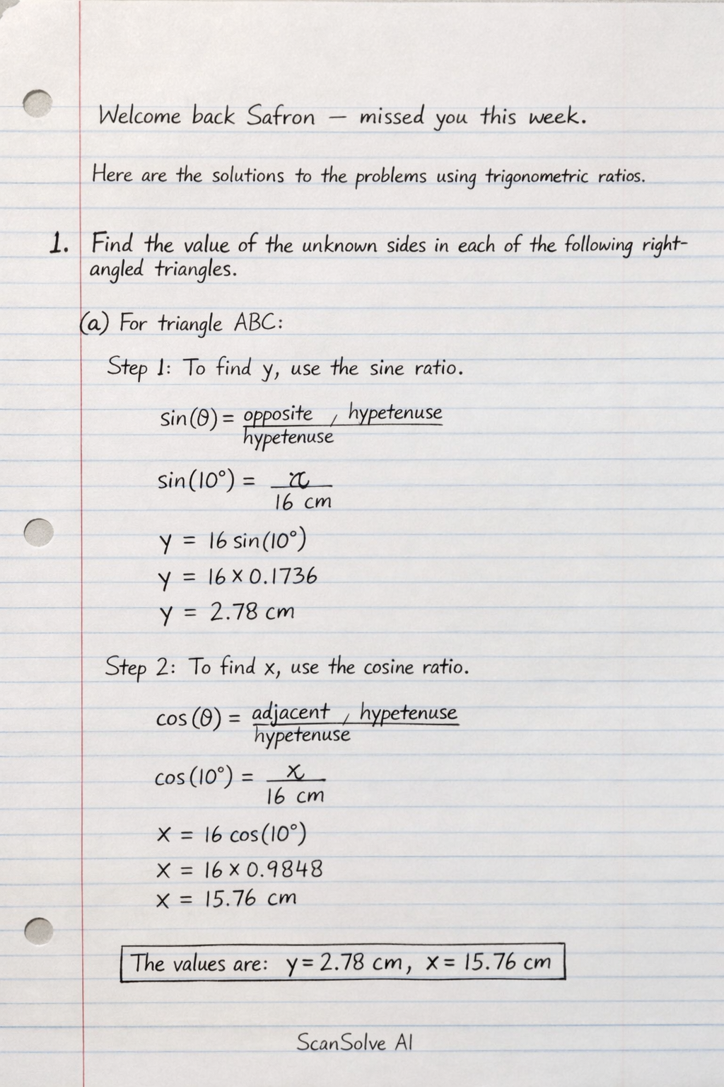 Handwritten step-by-step solution preview