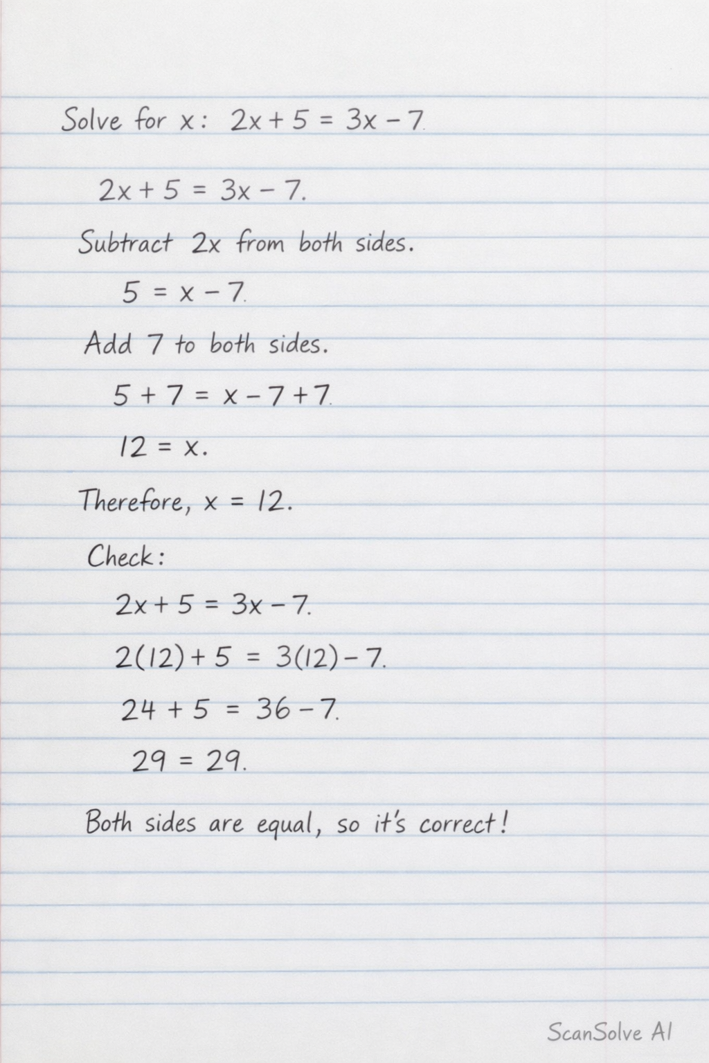 Handwritten step-by-step solution preview