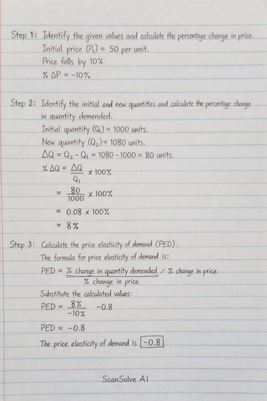 Handwritten step-by-step solution preview