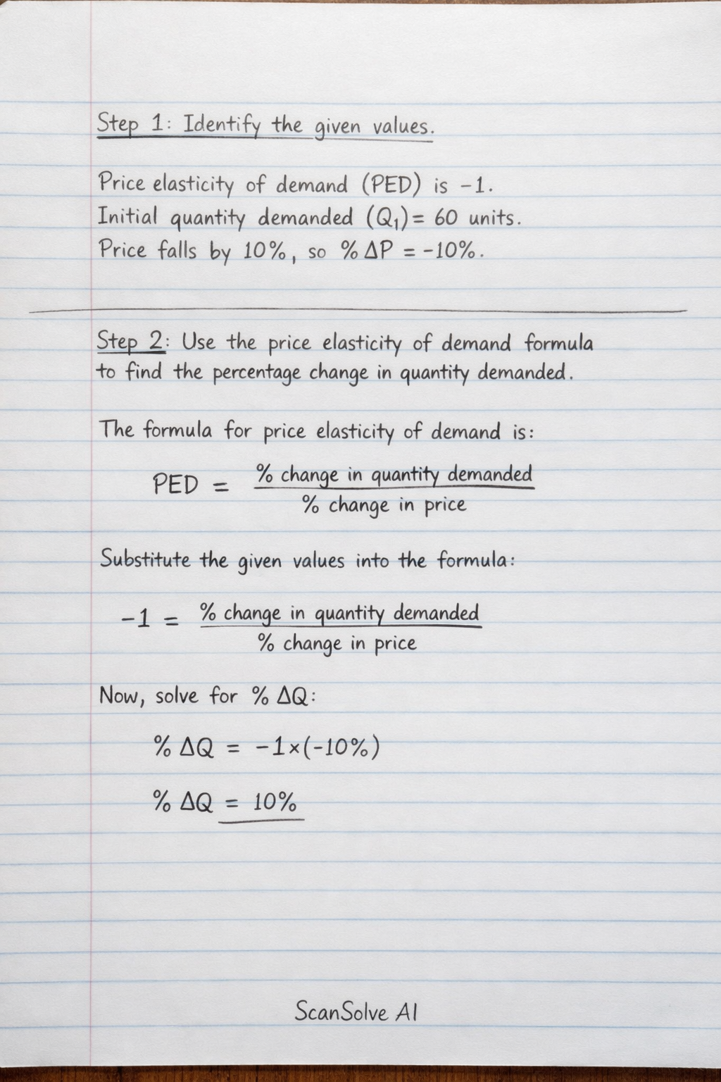 Handwritten step-by-step solution preview