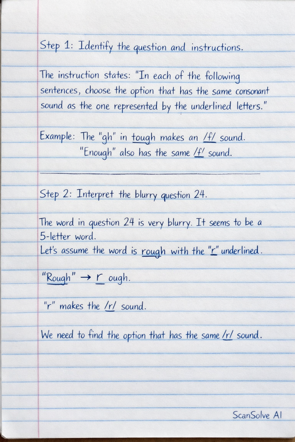 Handwritten step-by-step solution preview