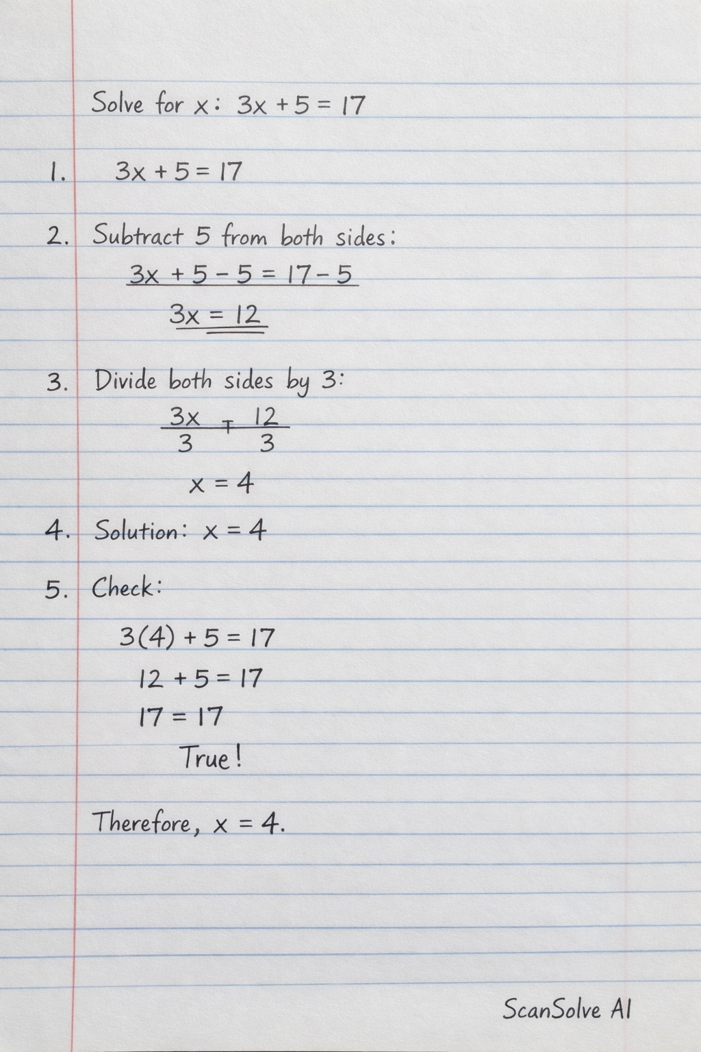Handwritten step-by-step solution preview