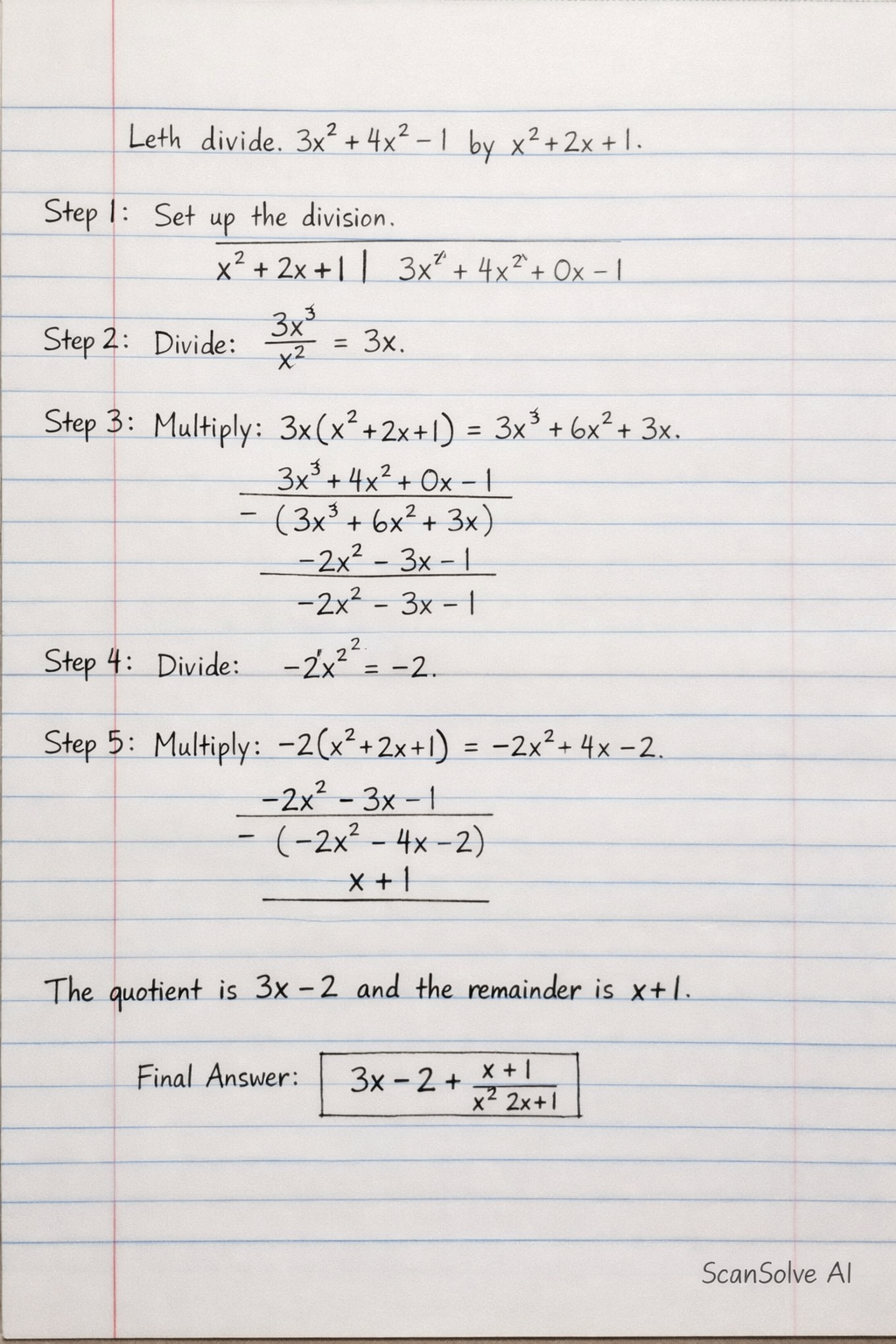 Handwritten step-by-step solution preview