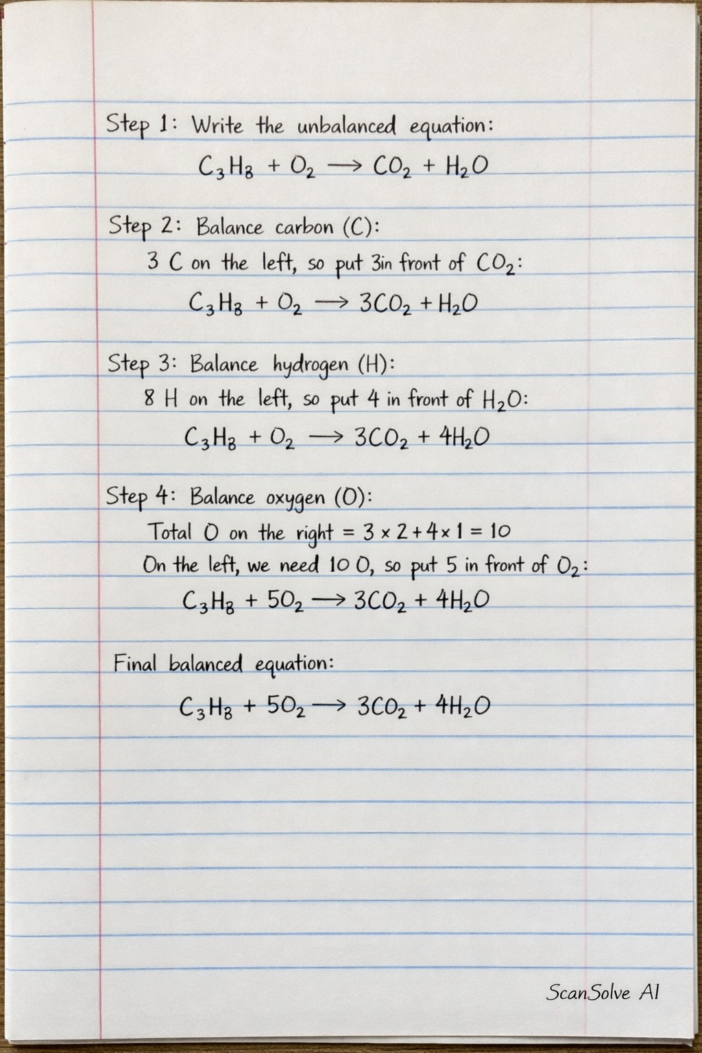 Handwritten step-by-step solution preview
