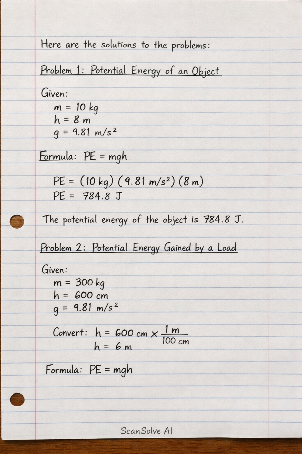 Handwritten step-by-step solution preview