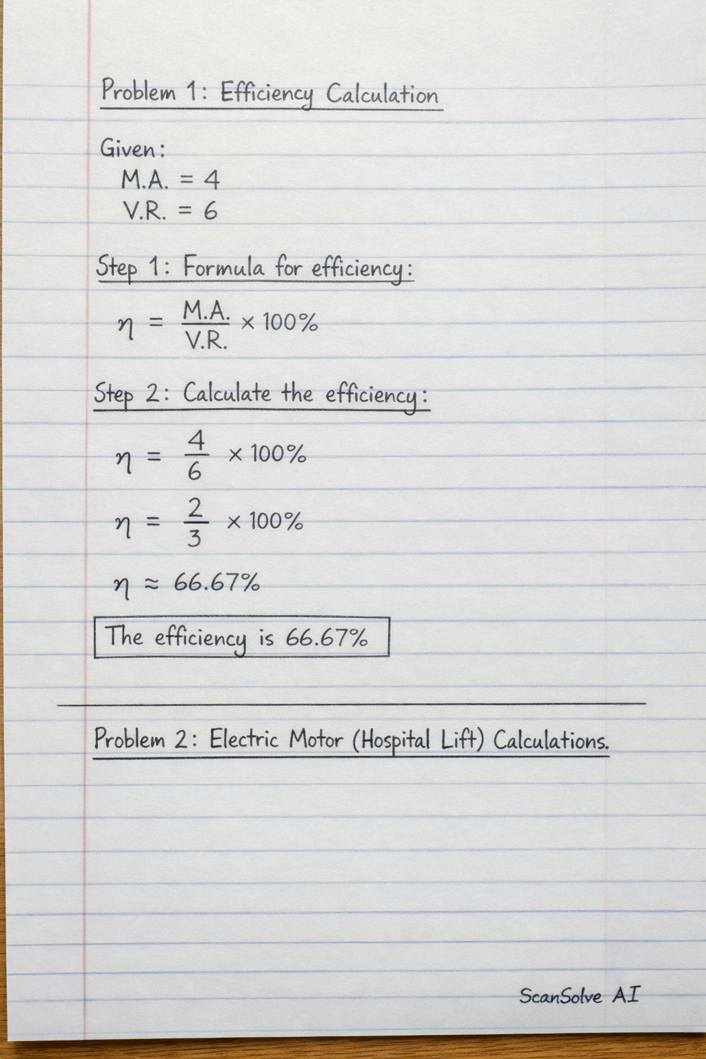 Handwritten step-by-step solution preview