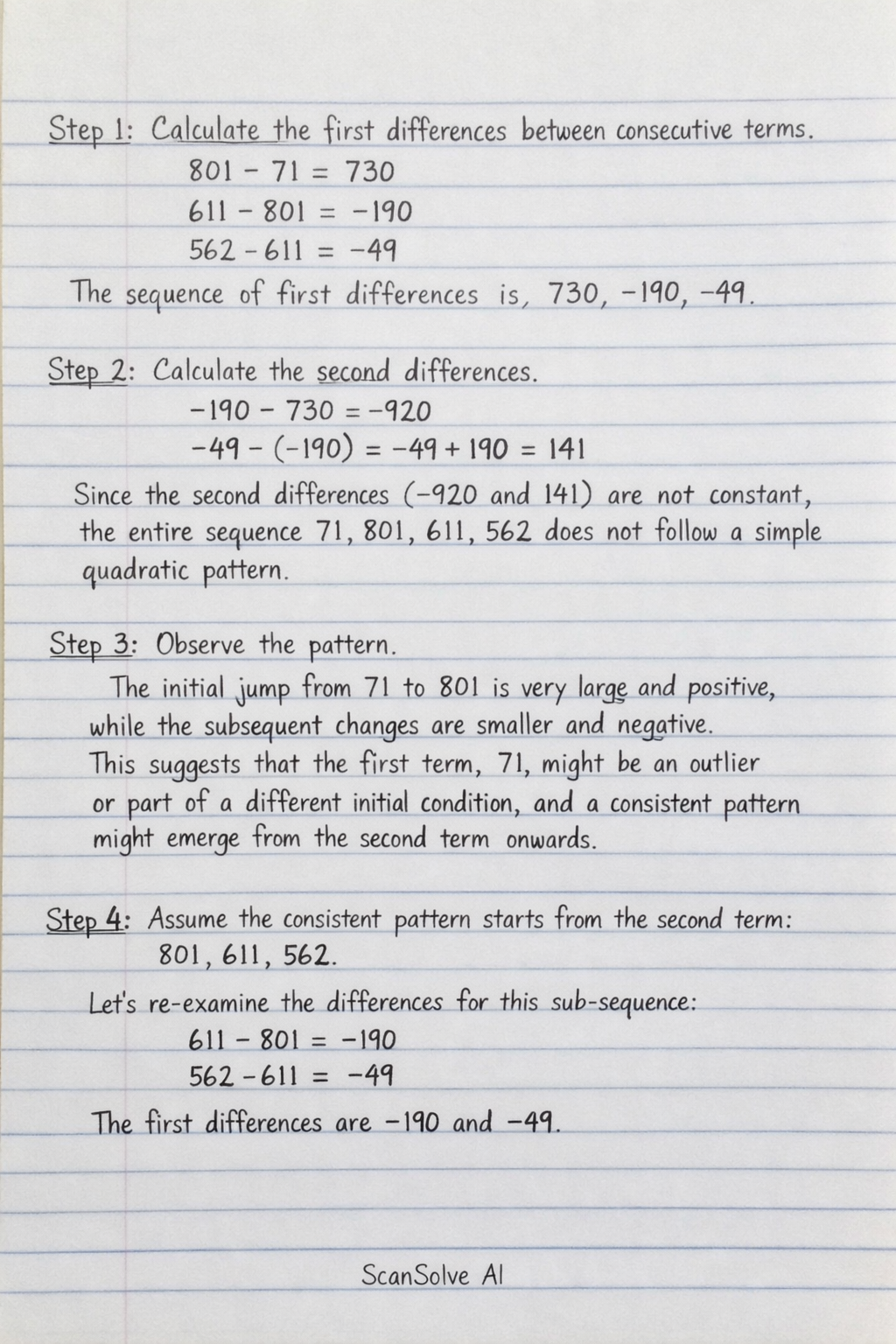 Handwritten step-by-step solution preview